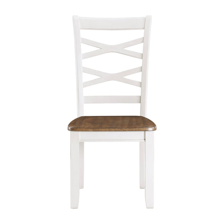 Dobson Cherry/White 7-Piece Pack Dinette Set - Ornate Home