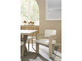 Dockside Crypton Nomad Snow/Natural Oak Arm Chair - Ornate Home