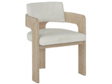 Dockside Crypton Nomad Snow/Natural Oak Arm Chair - Ornate Home