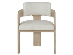Dockside Crypton Nomad Snow/Natural Oak Arm Chair - Ornate Home