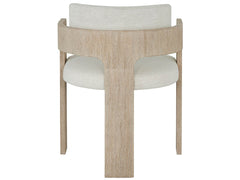 Dockside Crypton Nomad Snow/Natural Oak Arm Chair - Ornate Home
