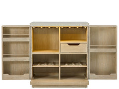 Dockside Natural Oak Bar Cabinet - Ornate Home