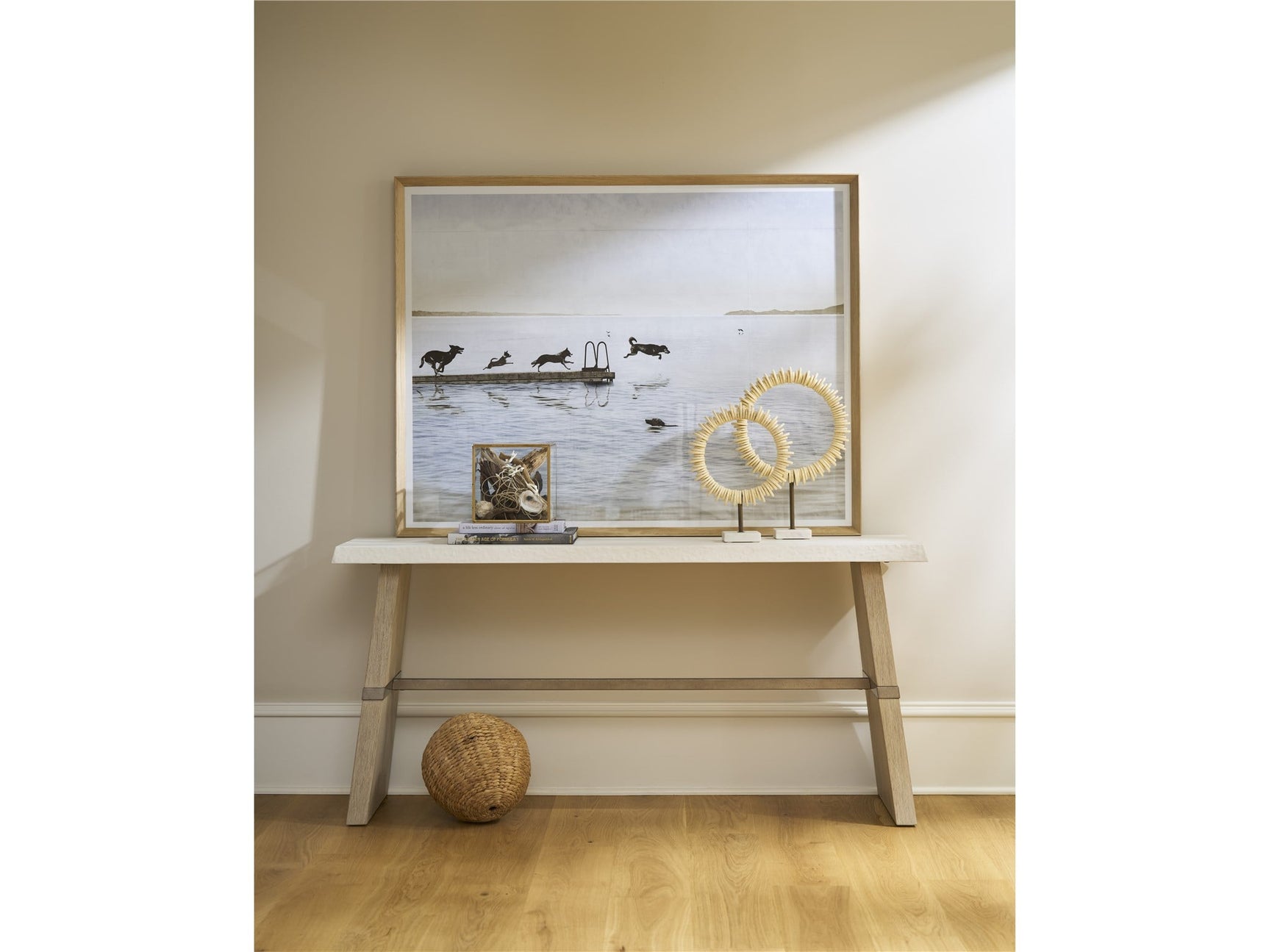 Dockside Natural Oak Console Table - Ornate Home