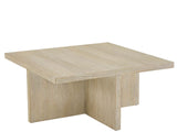 Dockside Natural Oak/Nomad Snow Cocktail Table w/ Ottomans - Ornate Home