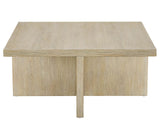 Dockside Natural Oak/Nomad Snow Cocktail Table w/ Ottomans - Ornate Home