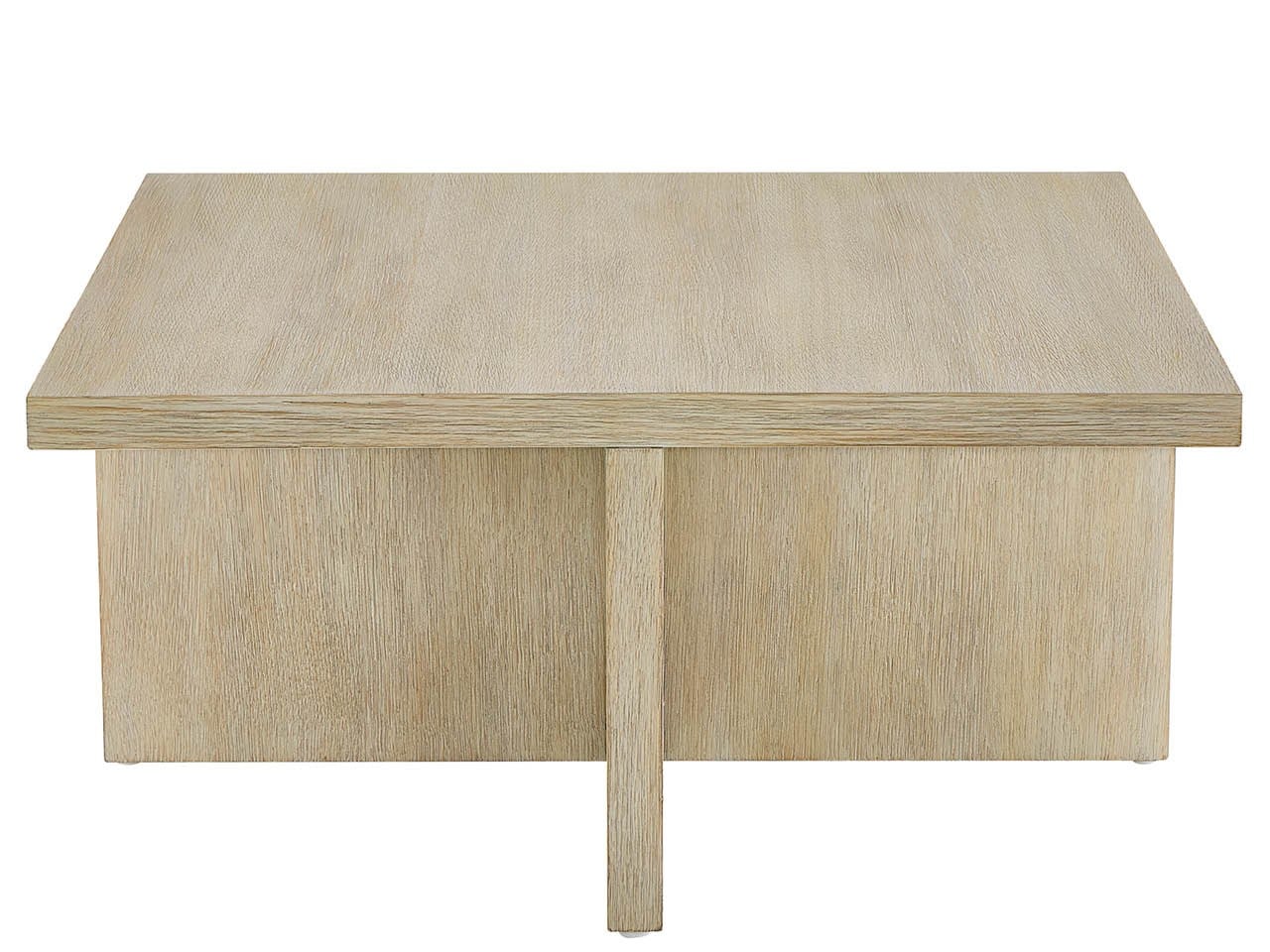 Dockside Natural Oak/Nomad Snow Cocktail Table w/ Ottomans - Ornate Home