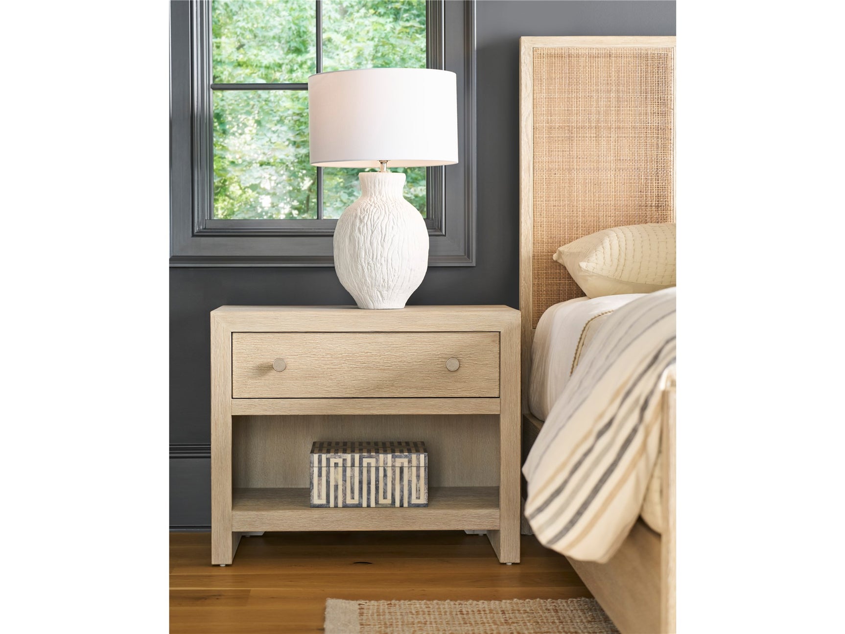 Dockside Natural Oak One Drawer Nightstand - Ornate Home