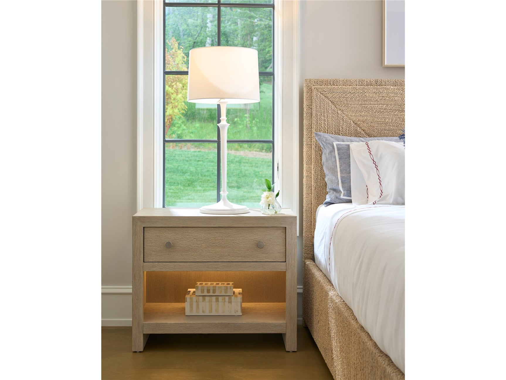 Dockside Natural Oak One Drawer Nightstand - Ornate Home