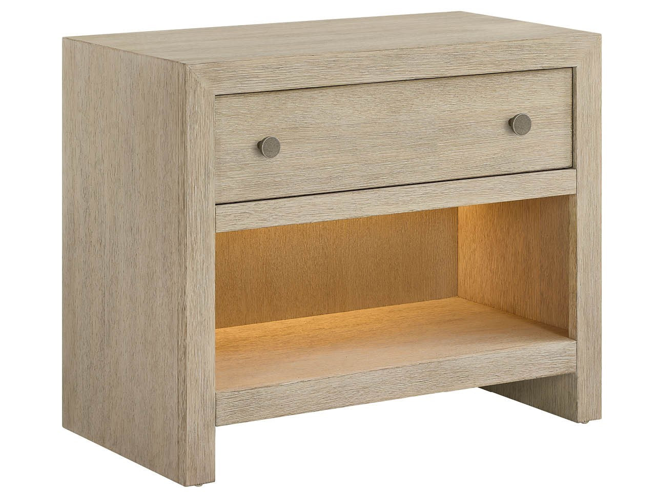 Dockside Natural Oak One Drawer Nightstand - Ornate Home