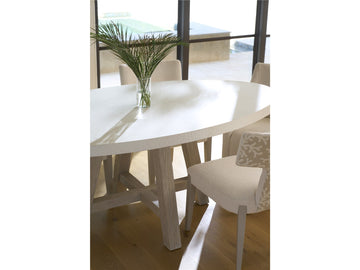 Dockside Natural Oak/White Dining Table - Ornate Home
