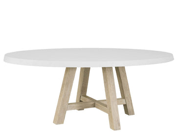 Dockside Natural Oak/White Dining Table - Ornate Home