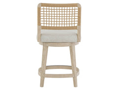 Dockside White Pine/Crypton Nomad Snow Swivel Counter Stool - Ornate Home