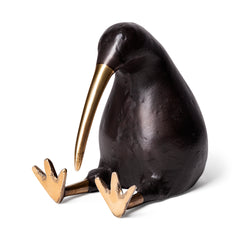 Dodo Black Kiwi Cast Aluminum Mauritian Bird Sculpture - Ornate Home