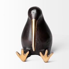 Dodo Black Kiwi Cast Aluminum Mauritian Bird Sculpture - Ornate Home