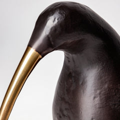 Dodo Black Kiwi Cast Aluminum Mauritian Bird Sculpture - Ornate Home