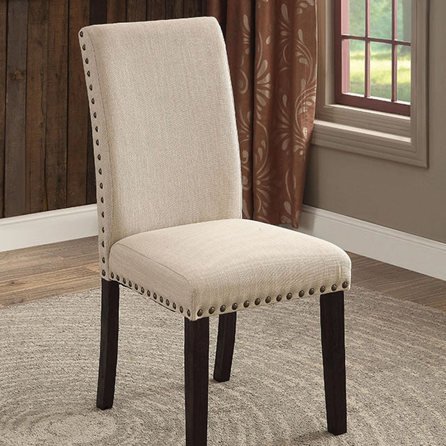 Dodson Black/Beige Side Chair (Set of 2) - Ornate Home