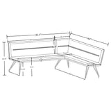 Dodson Grey Nook Dining Bench - Ornate Home