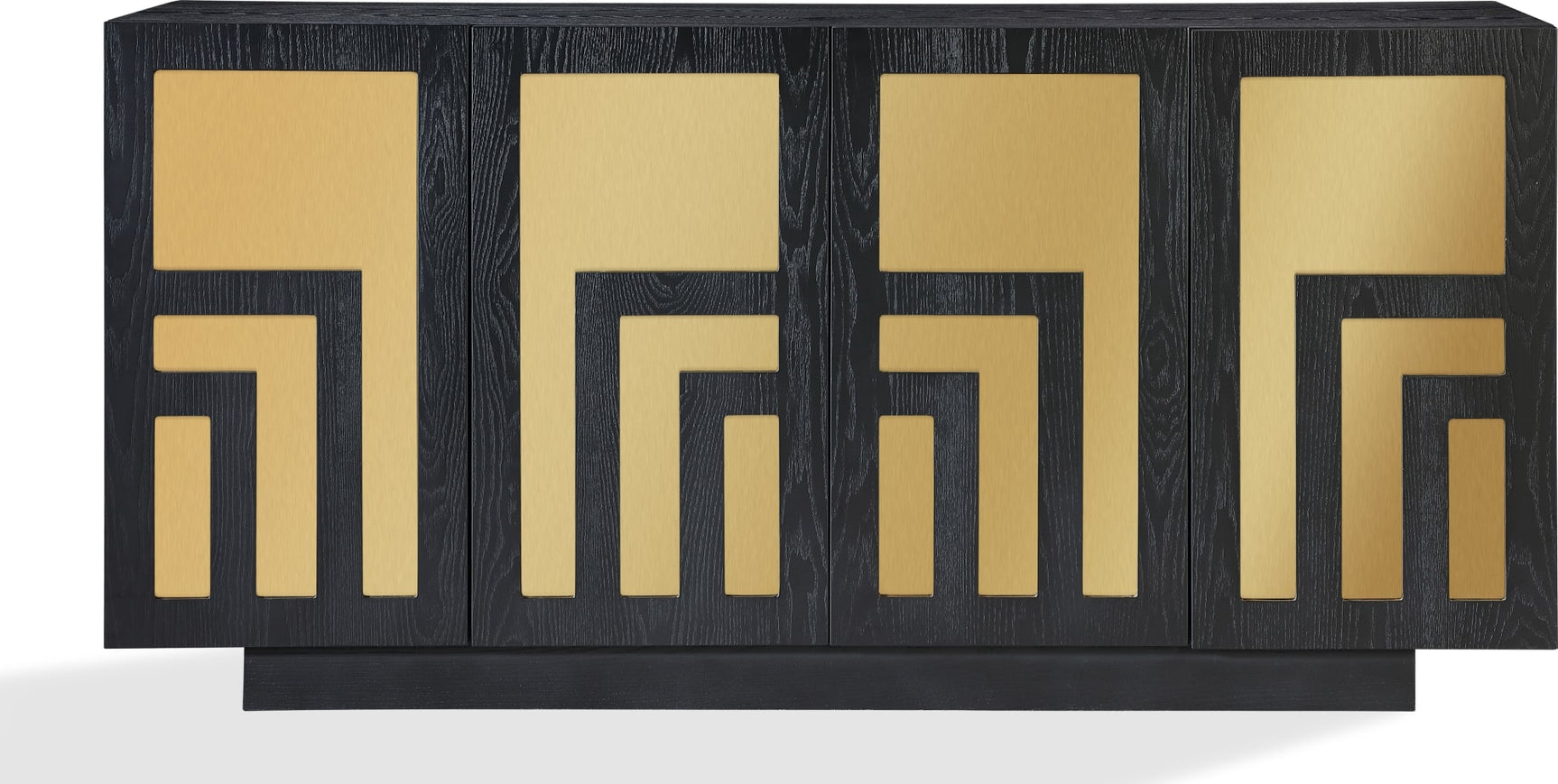 Doheny Black/Brass Wood and Metal Two Door Sideboard - Ornate Home