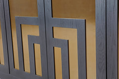 Doheny Black/Brass Wood and Metal Two Door Sideboard - Ornate Home