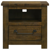 Doherty Rustic Brown 1-drawer Nightstand Bedside Table - Ornate Home