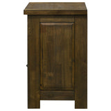 Doherty Rustic Brown 1-drawer Nightstand Bedside Table - Ornate Home