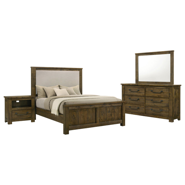 Doherty Rustic Brown 4-Piece Queen Bedroom Set - Ornate Home