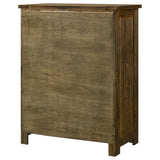 Doherty Rustic Brown 5-drawer Chest Of Drawers - Ornate Home