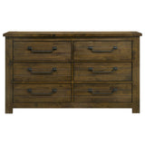 Doherty Rustic Brown 6-drawer Bedroom Dresser - Ornate Home