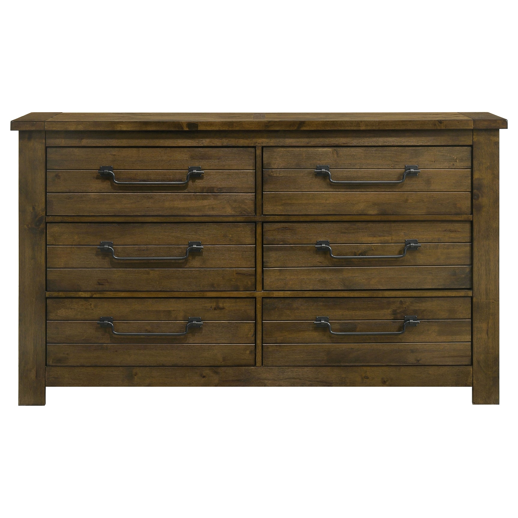 Doherty Rustic Brown 6-drawer Bedroom Dresser - Ornate Home