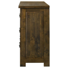 Doherty Rustic Brown 6-drawer Bedroom Dresser - Ornate Home