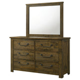 Doherty Rustic Brown 6-drawer Dresser With Mirror - Ornate Home