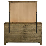 Doherty Rustic Brown 6-drawer Dresser With Mirror - Ornate Home