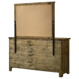 Doherty Rustic Brown 6-drawer Dresser With Mirror - Ornate Home