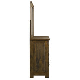 Doherty Rustic Brown 6-drawer Dresser With Mirror - Ornate Home