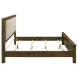Doherty Rustic Brown California King Linen Panel Bed - Ornate Home