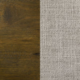 Doherty Rustic Brown Eastern King Linen Upholstered Panel Bed - Ornate Home