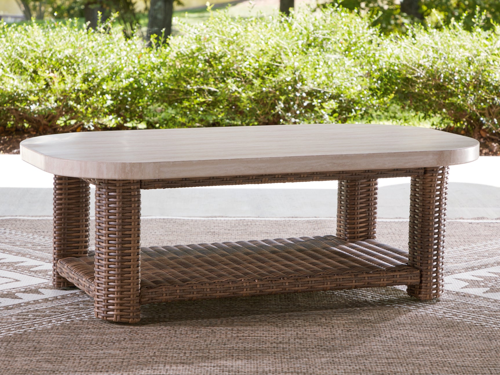 Dolan Creek Beige/Brown Rectangular Cocktail Table - Ornate Home