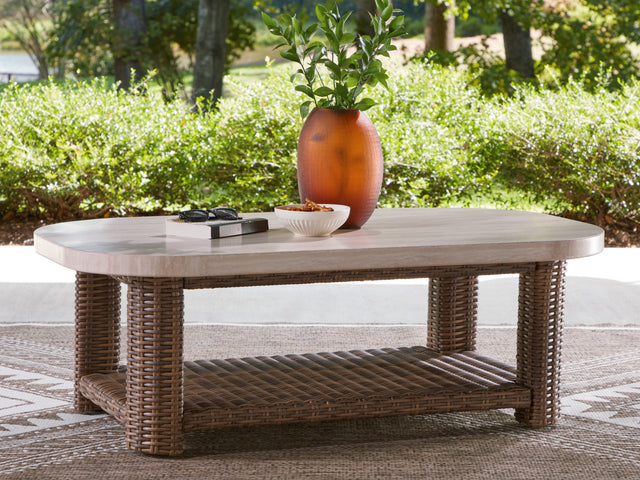 Dolan Creek Beige/Brown Rectangular Cocktail Table - Ornate Home