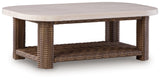 Dolan Creek Beige/Brown Rectangular Cocktail Table - Ornate Home