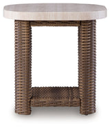 Dolan Creek Beige/Brown Square End Table - Ornate Home