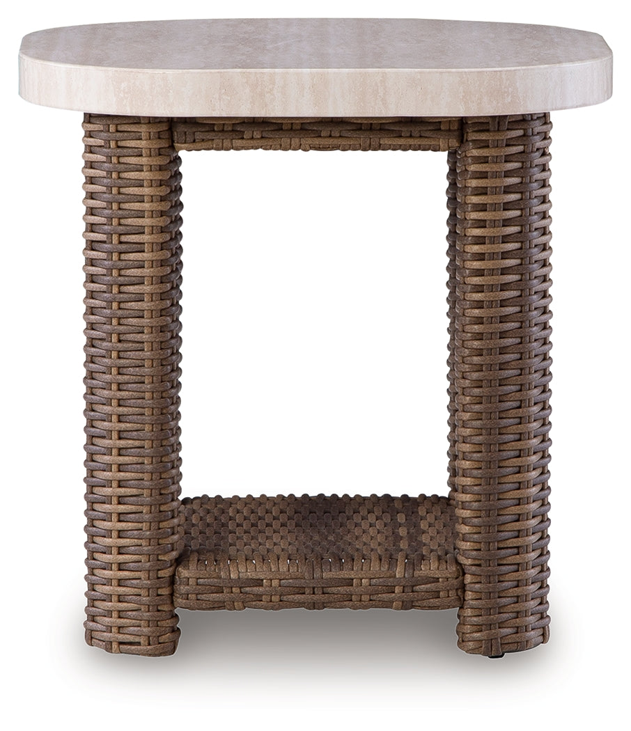 Dolan Creek Beige/Brown Square End Table - Ornate Home