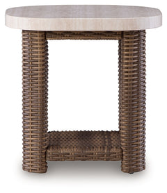 Dolan Creek Beige/Brown Square End Table - Ornate Home