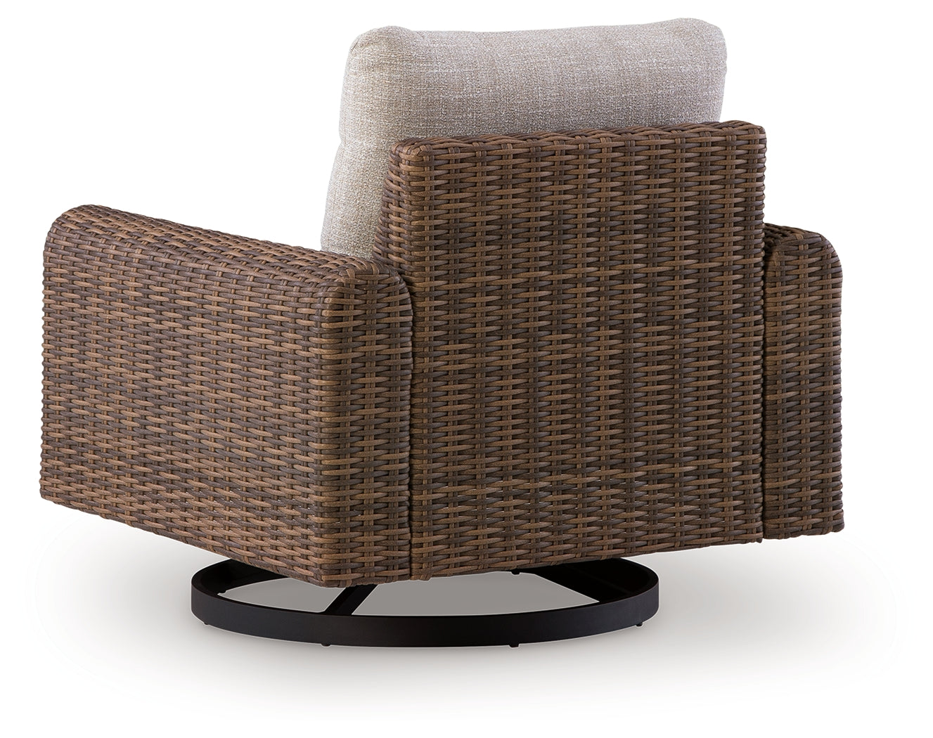 Dolan Creek Gray/Brown Swivel Lounge w/ Cushion - Ornate Home