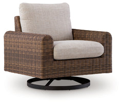 Dolan Creek Gray/Brown Swivel Lounge w/ Cushion - Ornate Home