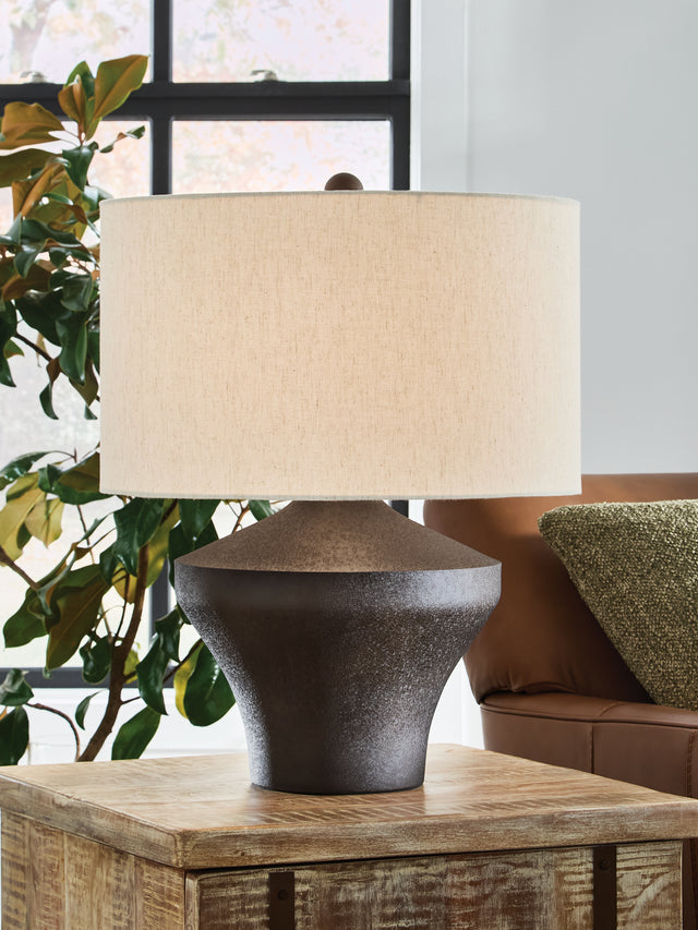 Dolanham Distressed Brown Table Lamp - Ornate Home