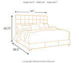 Dolante Beige Queen Upholstered Bedroom Set with Chest of Drawers and Nightstand - Ornate Home