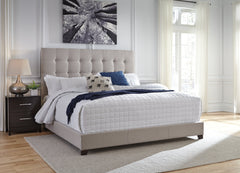 Dolante Beige Upholstered King Bed - Ornate Home