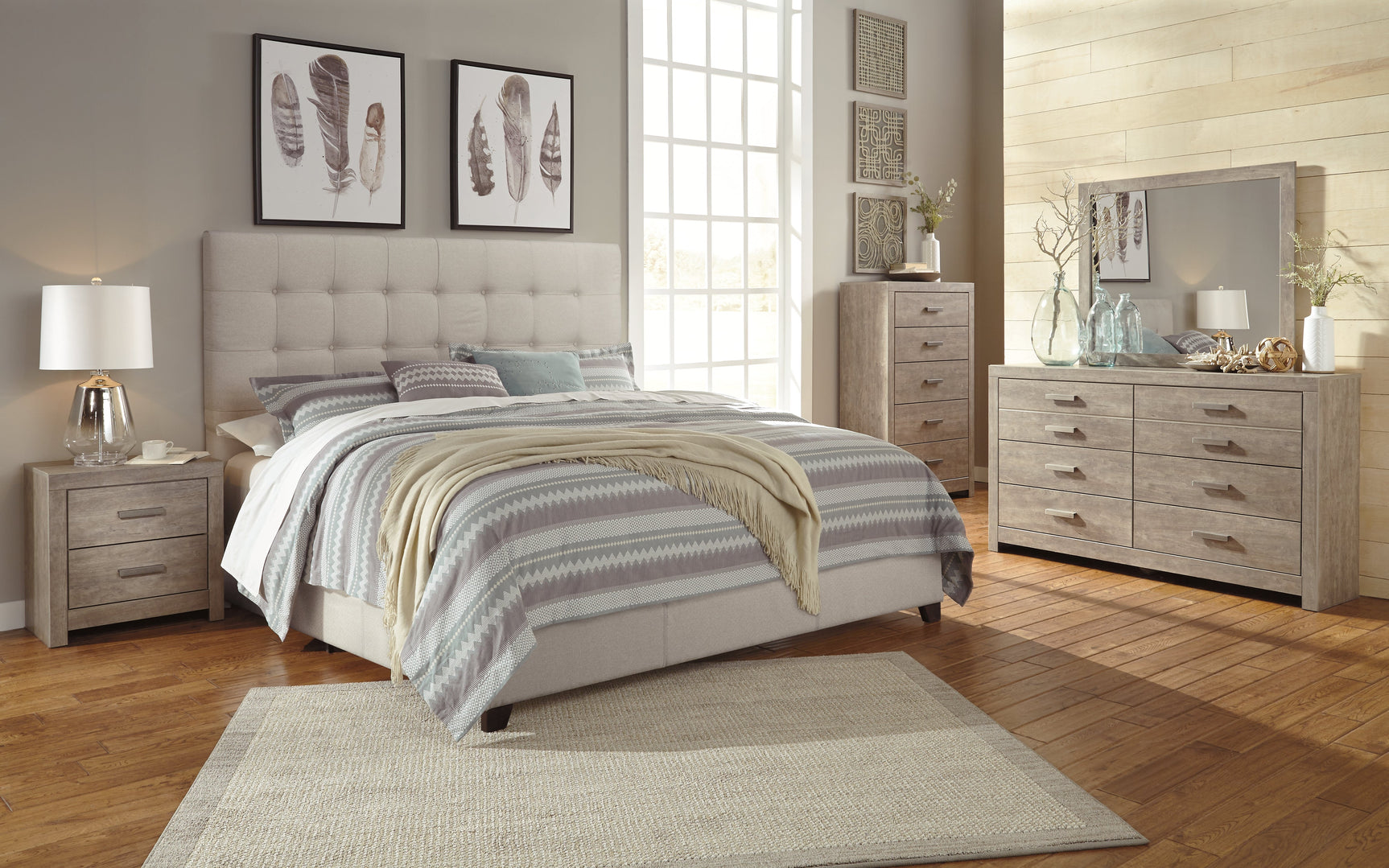 Dolante King Upholstered Bed (Online Special Price) - Ornate Home