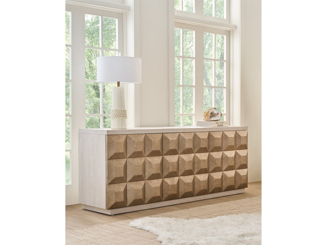 Dolce White Oak/Antique Silver Credenza - Ornate Home