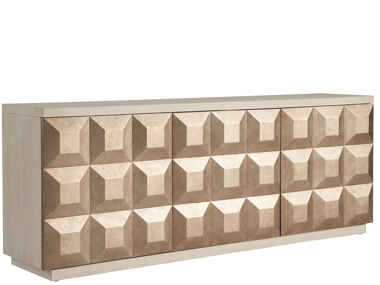 Dolce White Oak/Antique Silver Credenza - Ornate Home